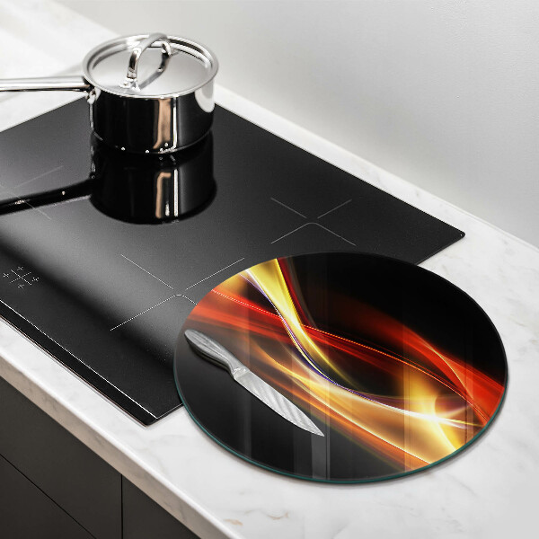 De vidrio templado Luz y humo abstractos