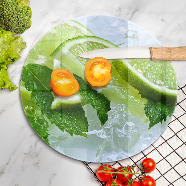 De vidrio templado Lima menta y hielo