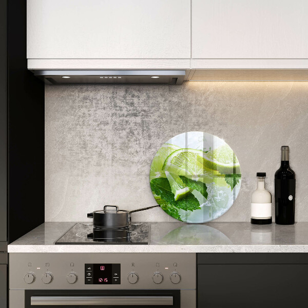 De vidrio templado Lima menta y hielo