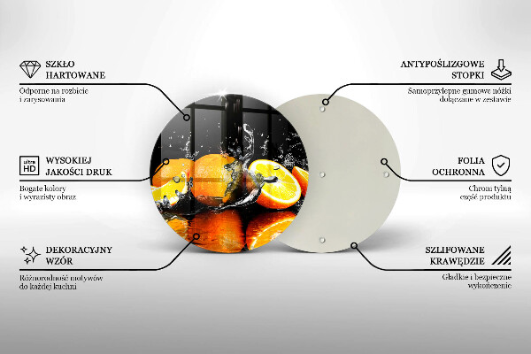 De vidrio templado Fruta jugosa de naranja