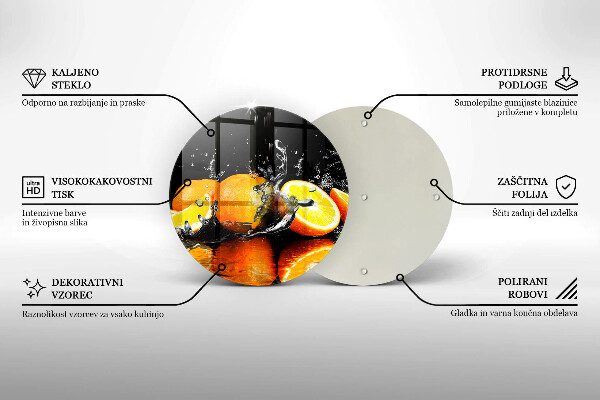 De vidrio templado Fruta jugosa de naranja