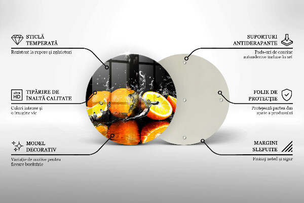 De vidrio templado Fruta jugosa de naranja
