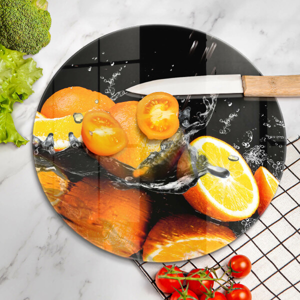 De vidrio templado Fruta jugosa de naranja