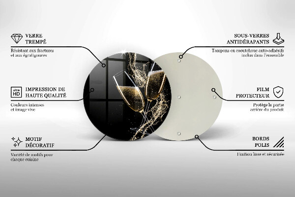 De vidrio templado Copas de champán