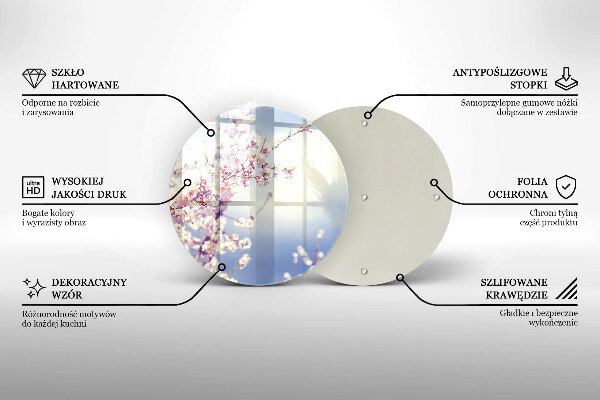 De vidrio templado Árbol floreciente