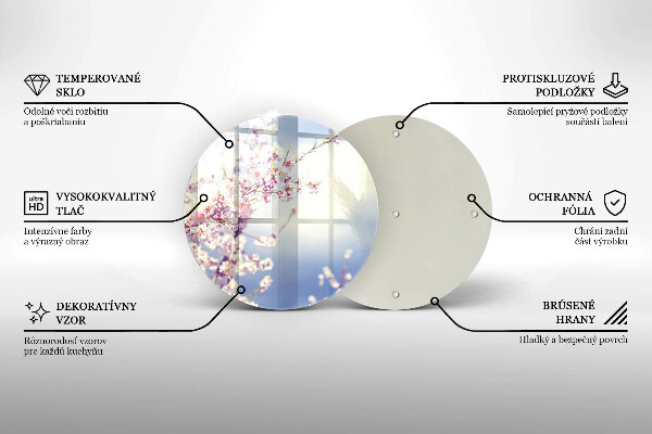 De vidrio templado Árbol floreciente