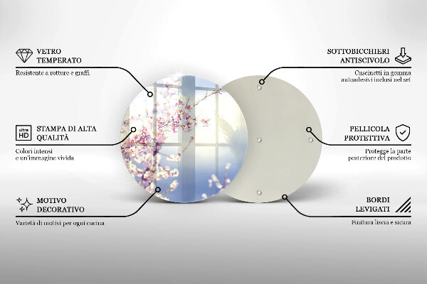 De vidrio templado Árbol floreciente