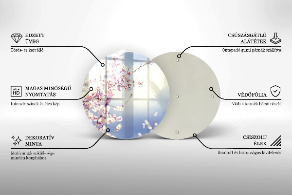 De vidrio templado Árbol floreciente