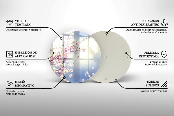 De vidrio templado Árbol floreciente