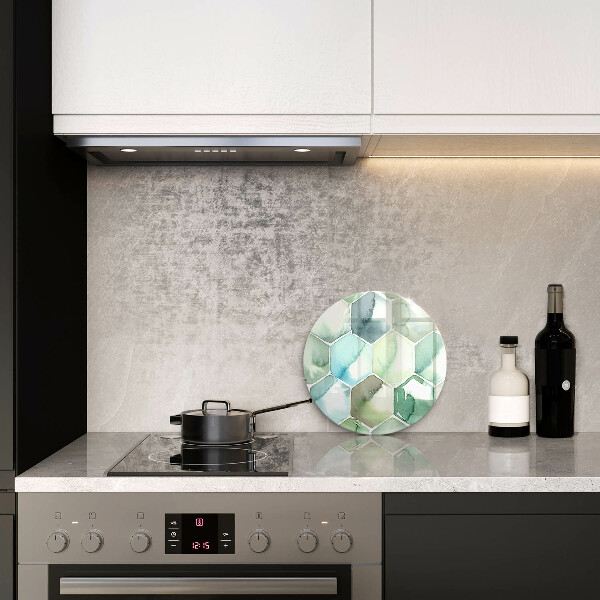 De vidrio templado Hexágonos de acuarela