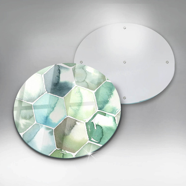 De vidrio templado Hexágonos de acuarela