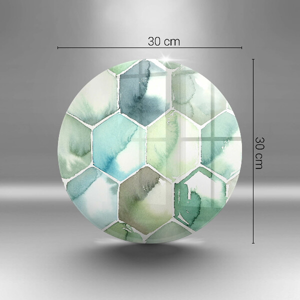 De vidrio templado Hexágonos de acuarela