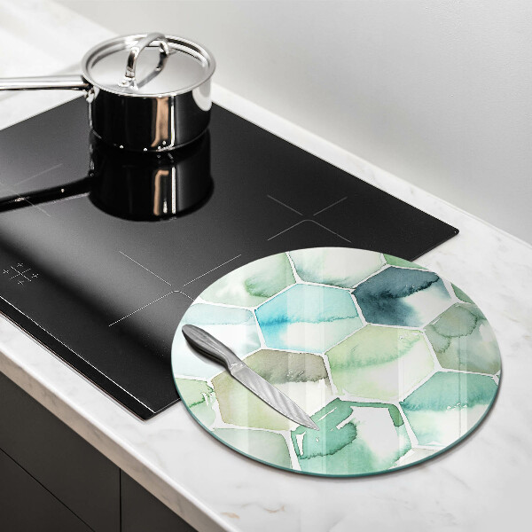 De vidrio templado Hexágonos de acuarela