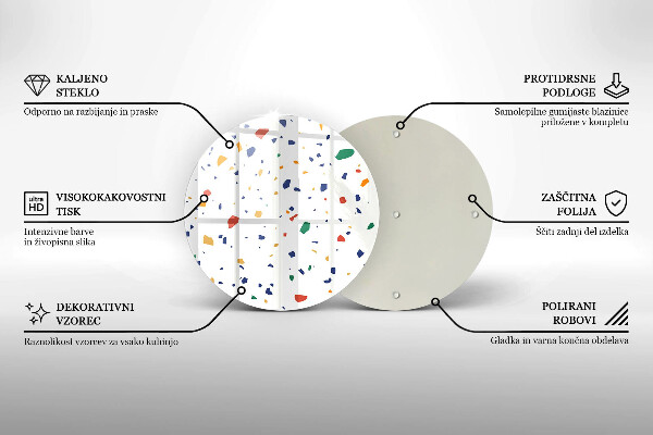 De vidrio templado Gres colorido