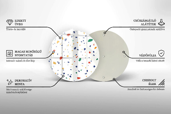 De vidrio templado Gres colorido