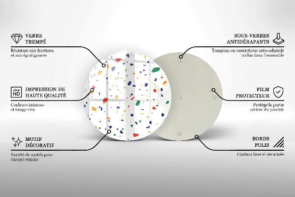 De vidrio templado Gres colorido