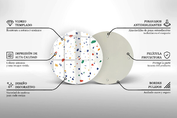 De vidrio templado Gres colorido