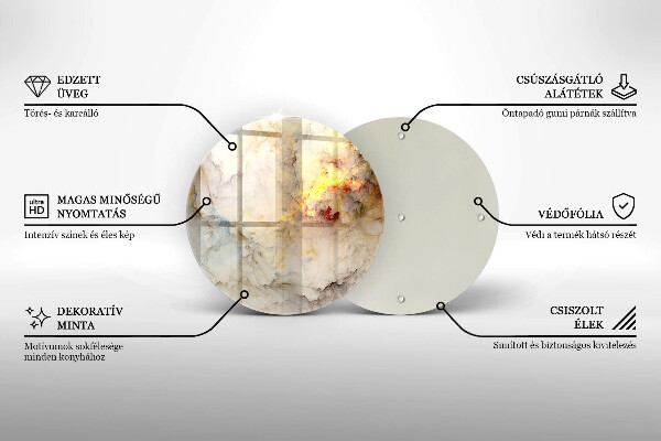 De vidrio templado Textura de mármol con oro