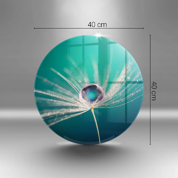 De vidrio templado Rocío sobre un diente de león