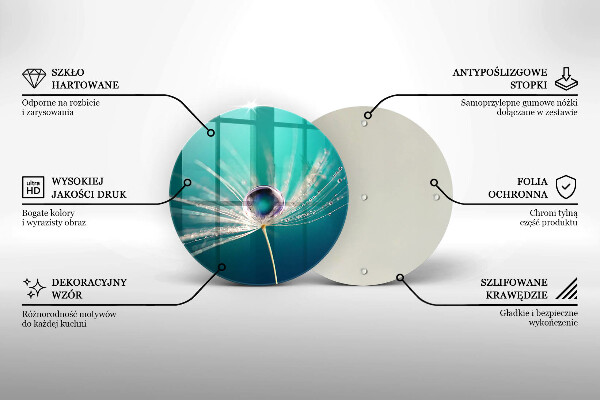 De vidrio templado Rocío sobre un diente de león