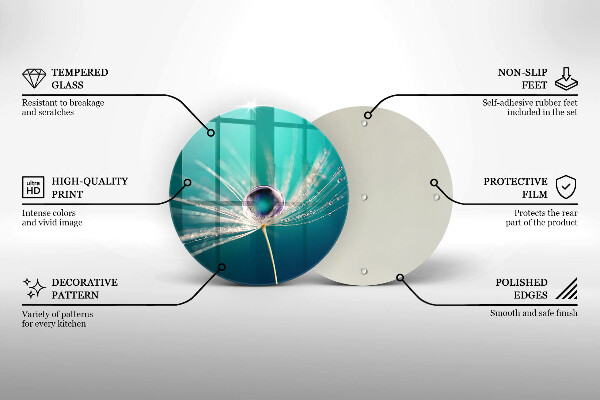 De vidrio templado Rocío sobre un diente de león