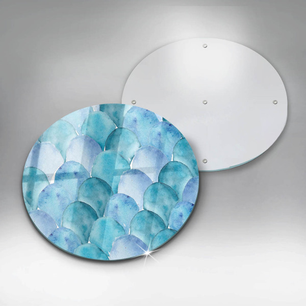 De vidrio templado Escamas de acuarela