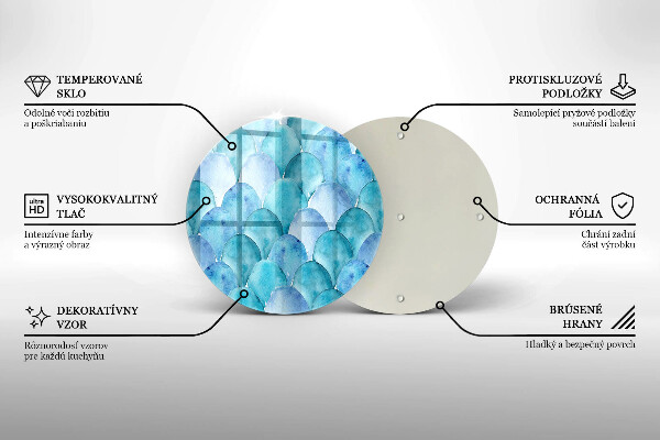 De vidrio templado Escamas de acuarela