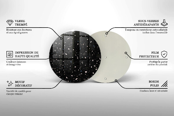 De vidrio templado Gres oscuro
