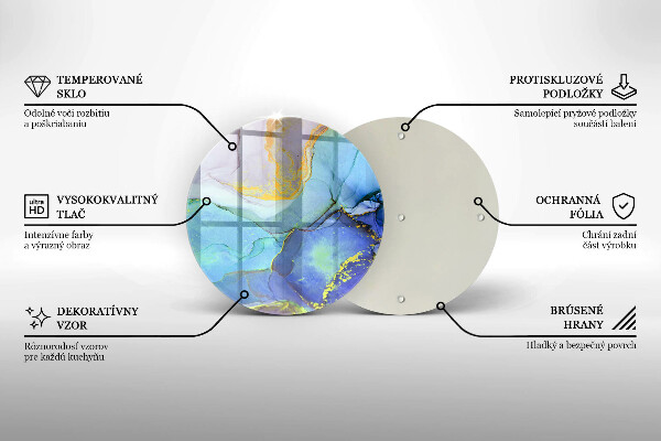 De vidrio templado Piedra dorada agrietada