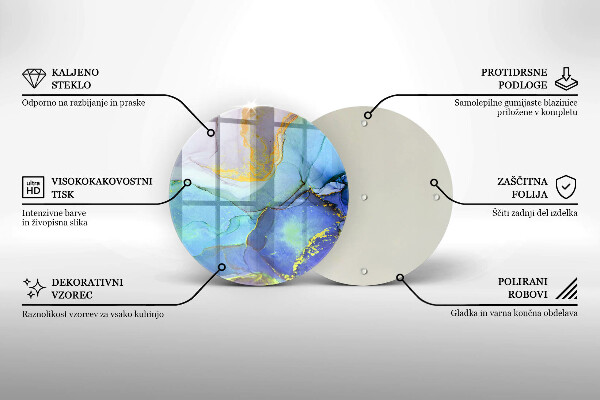 De vidrio templado Piedra dorada agrietada
