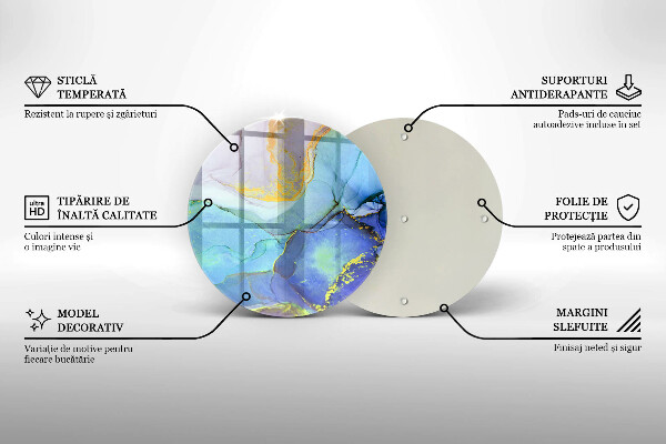 De vidrio templado Piedra dorada agrietada
