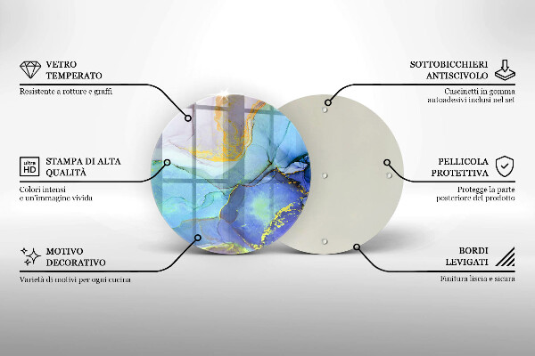 De vidrio templado Piedra dorada agrietada