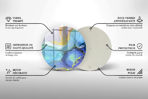 De vidrio templado Piedra dorada agrietada