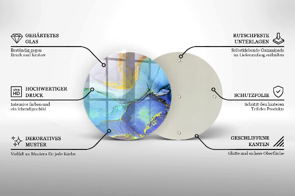 De vidrio templado Piedra dorada agrietada