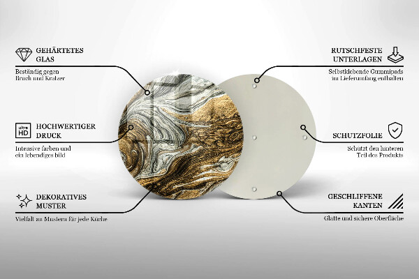 De vidrio templado Rica abstracción