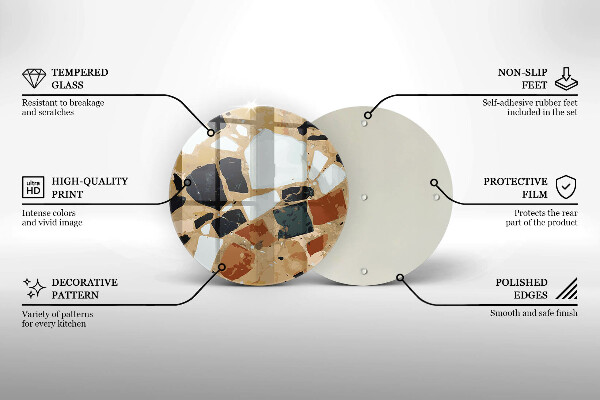 De vidrio templado Plato de piedras decorativas