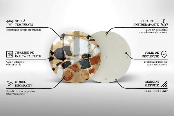 De vidrio templado Plato de piedras decorativas