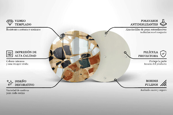 De vidrio templado Plato de piedras decorativas