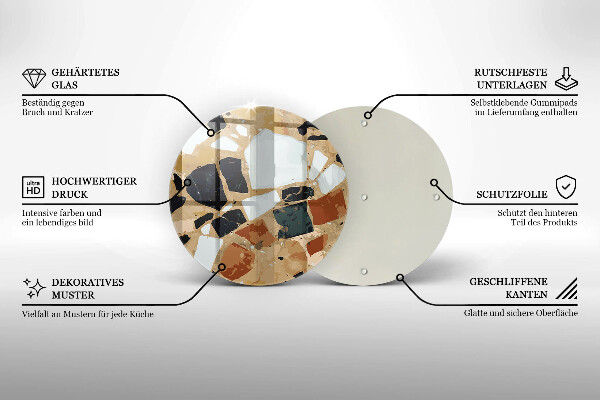 De vidrio templado Plato de piedras decorativas