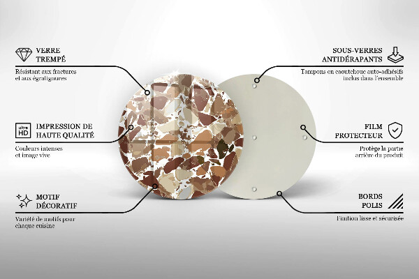 De vidrio templado Manchas decorativas de piedra