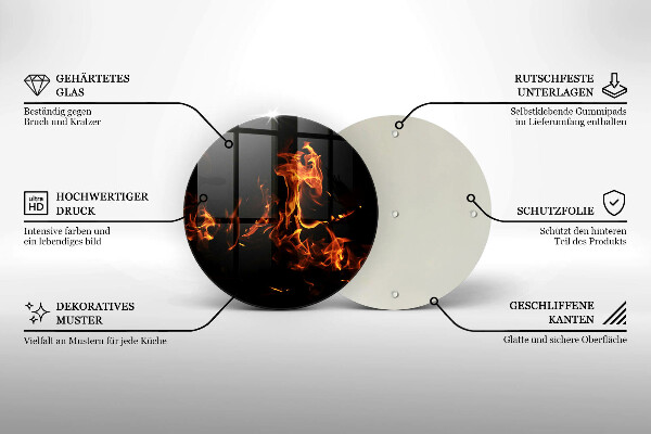 De vidrio templado Enciende una llama viva