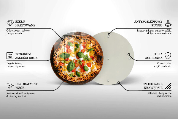 De vidrio templado Pizza italiana