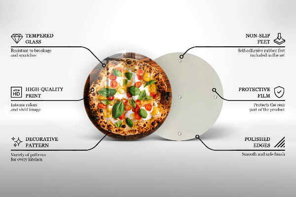 De vidrio templado Pizza italiana