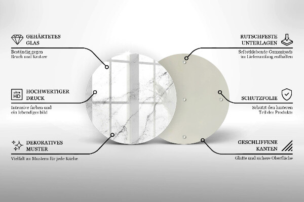 De vidrio templado Textura de mármol elegante