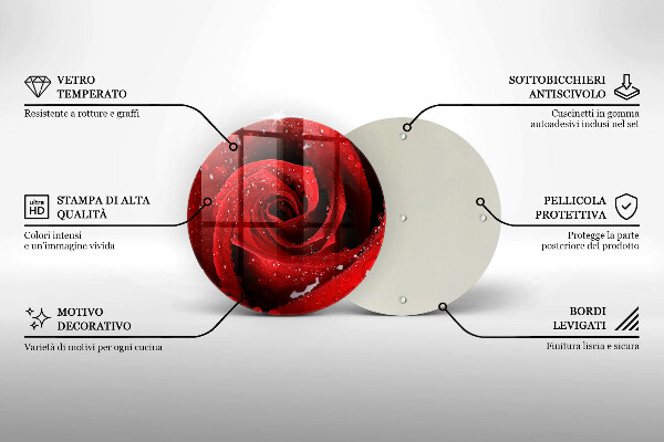 De vidrio templado Pétalos de rosas