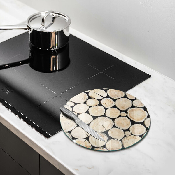 De vidrio templado Troncos de madera