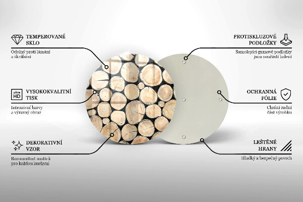 De vidrio templado Troncos de madera