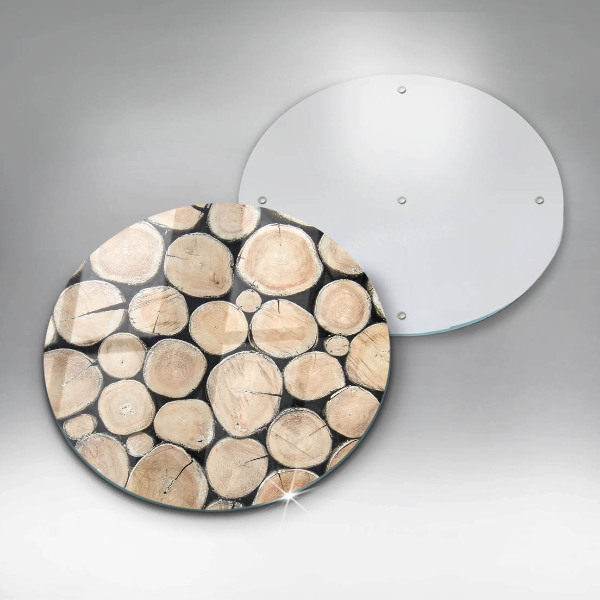 De vidrio templado Troncos de madera