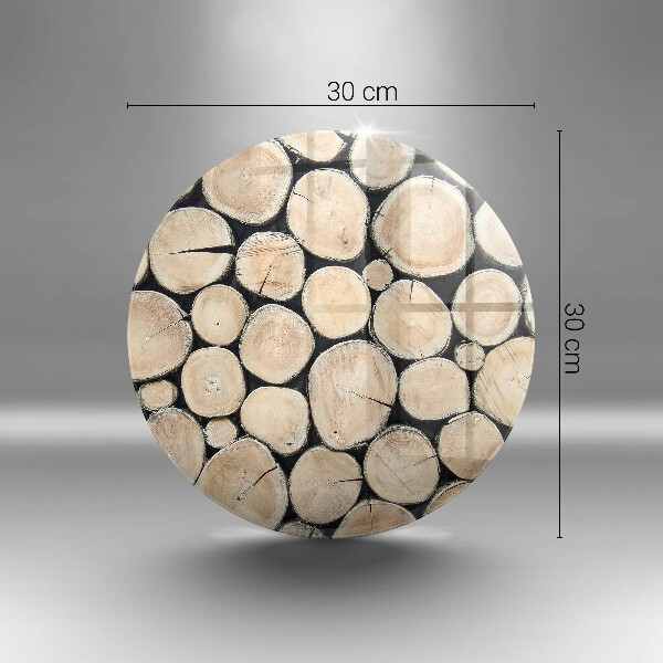 De vidrio templado Troncos de madera