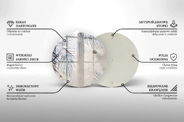 De vidrio templado Hojas sutiles